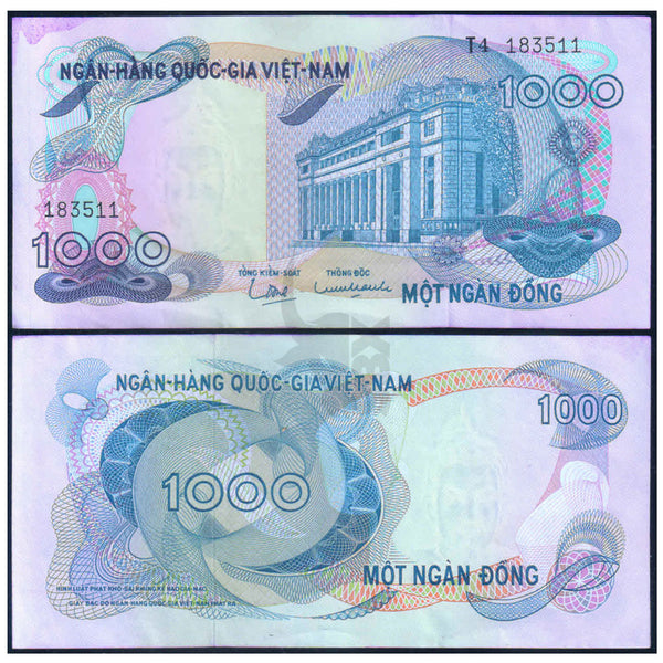 SOUTH VIETNAM 1000 DONG 1970 P-29 XF GRADE