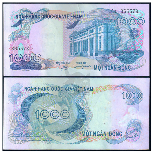 SOUTH VIETNAM 1000 DONG 1970 P-29 XF GRADE