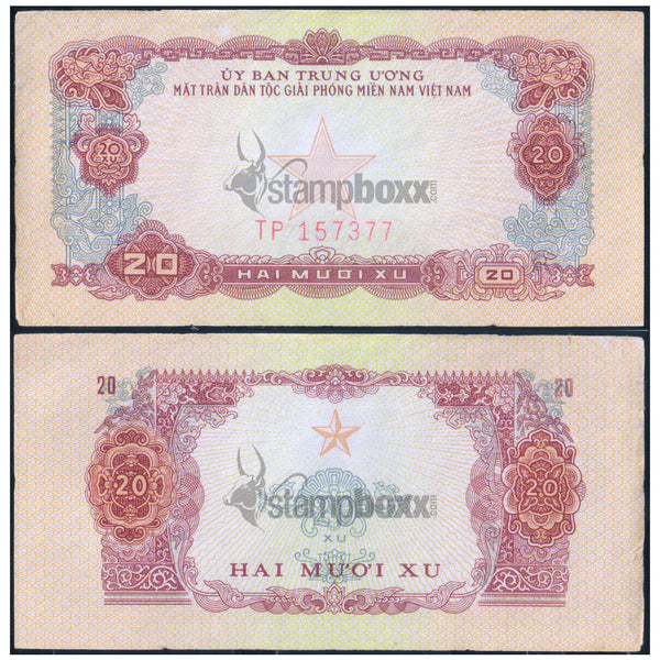 SOUTH VIETNAM 20 XU 1963 P-R2 aUNC