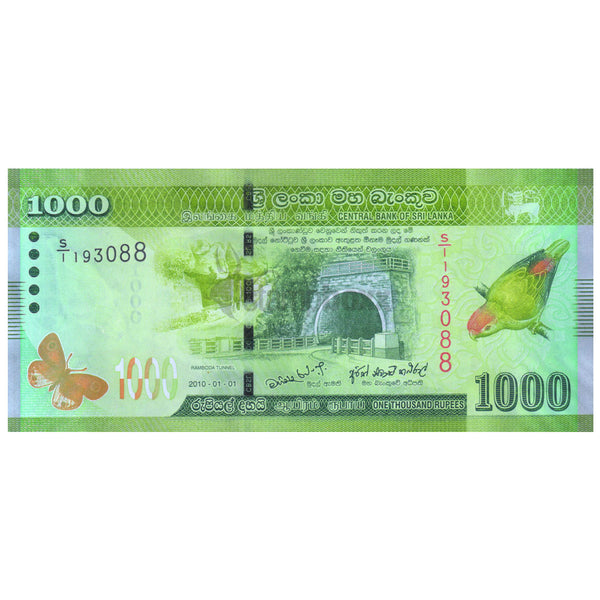 SRI LANKA 1000 RUPEES 2010 P-127a UNC - S/1 PREFIX
