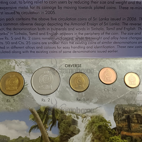 SRI LANKA 2006 COIN SET WITH OFFICIAL FOLDER
