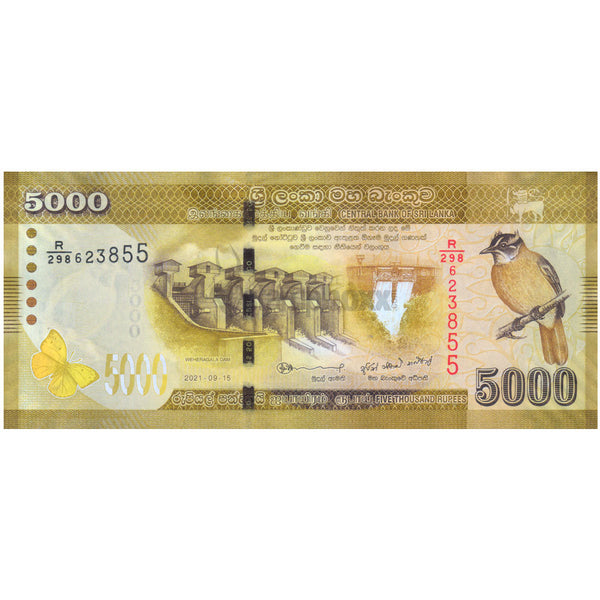 SRI LANKA 5000 RUPEES 2021 P-128 UNC