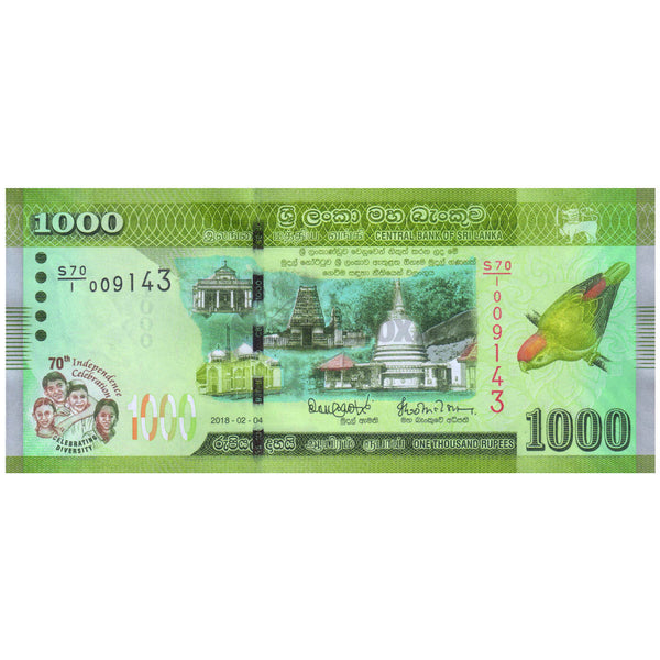 SRI LANKA 1000 RUPEES 2018 P-130 UNC