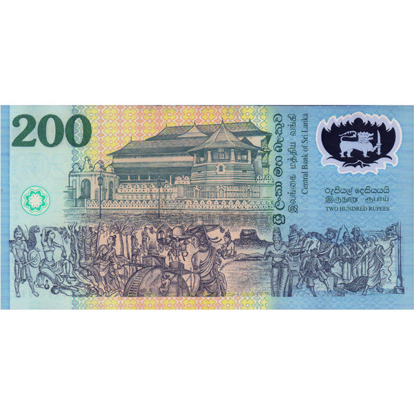 SRI LANKA 200 RUPEES 1998 P-114a UNC POLYMER FOLDER