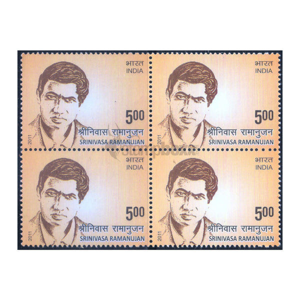SRINIVASA RAMANUJAN 2011 BLOCK OF 4 MNH