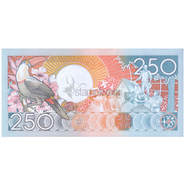 SURINAME 250 GULDEN 1988 P-134 UNC