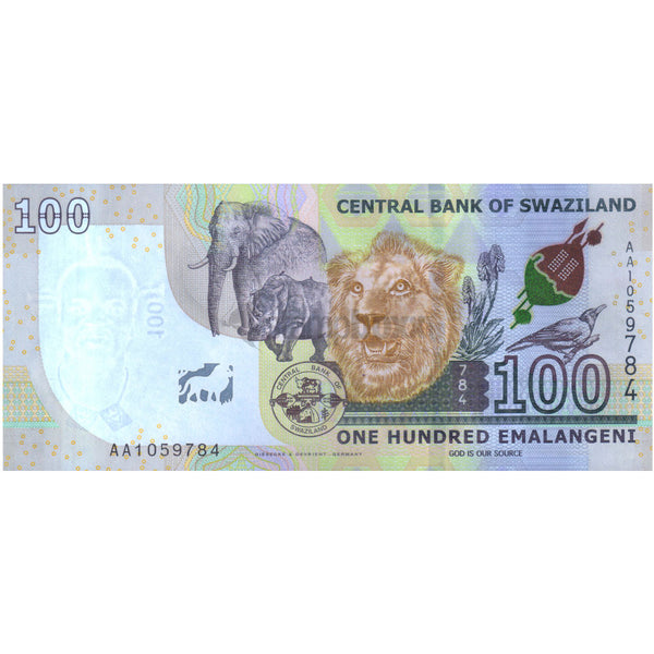 SWAZILAND (eSWATINI) 100 EMALANGENI 2017 P-42 UNC