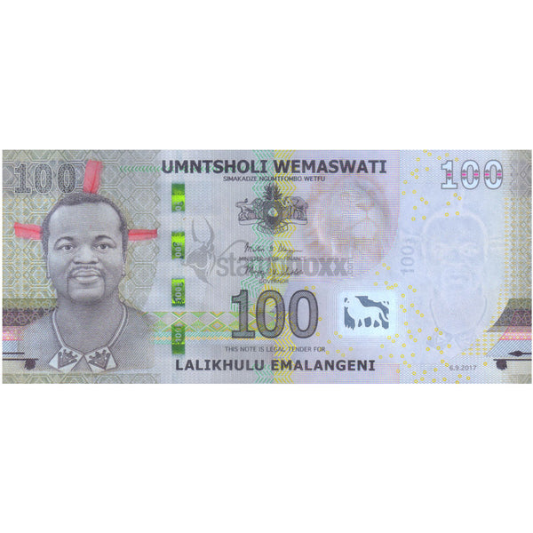 SWAZILAND (eSWATINI) 100 EMALANGENI 2017 P-42 UNC
