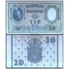 SWEDEN 10 KRONER 1953-1962 P-43 USED
