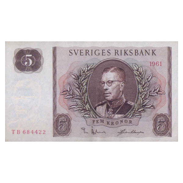 SWEDEN 5 KONER 1955-61 P-42 aUNC