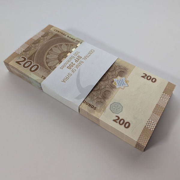SYRIA 200 POUNDS 2021 P-114 UNC BUNDLE