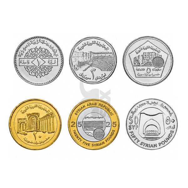 SYRIA 1-2-5-10-25-50 POUNDS 1996-2018 UNC