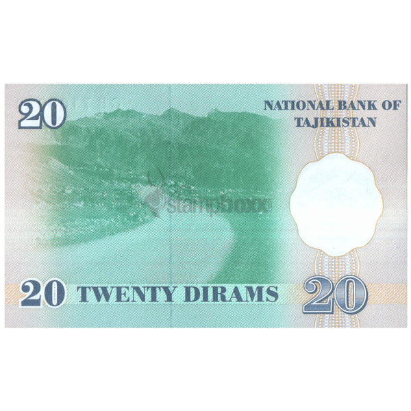 TAJIKISTAN 20 DIRAM 1999 P-12 UNC