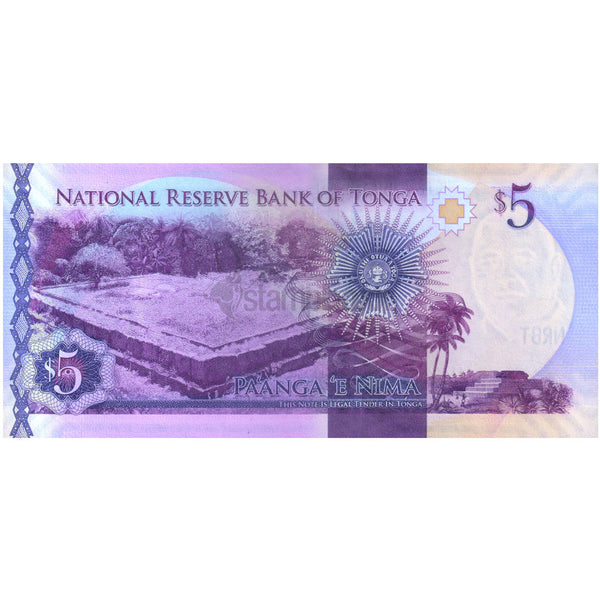 TONGA 5 PA'ANGA 2015 P-45 UNC