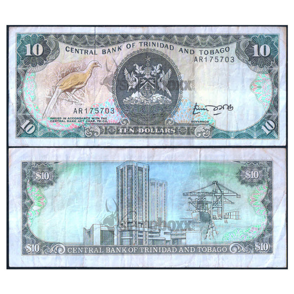 TRINIDAD & TOBAGO 10 DOLLARS 1979 P-38 USED