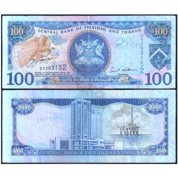 TRINIDAD & TOBAGO 100 DOLLARS 2002 P-45 USED S3152