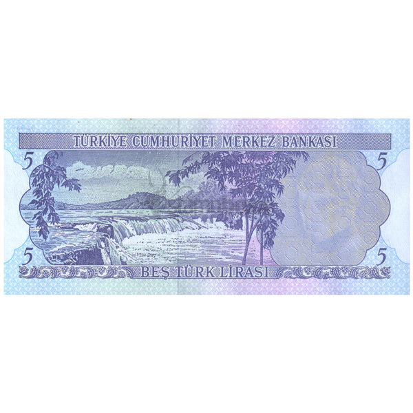 TURKEY 5 TURK LIRASI 1970 P-185 UNC