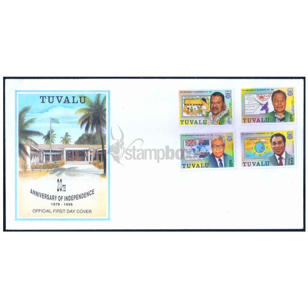 TUVALU 20th ANNIVERSARY OF INDEPENDENCE v4 FDC - UNUSED