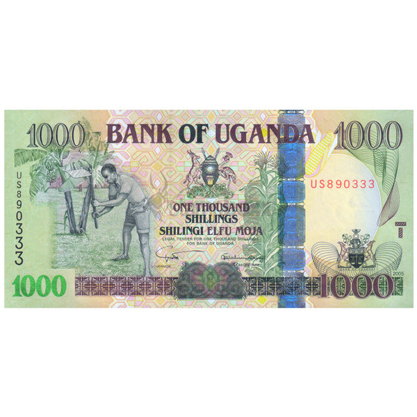 UGANDA 1000 SHILLINGS 2005 P-43a UNC