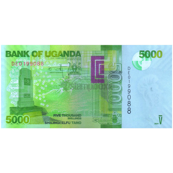 UGANDA 5000 SHILLINGS 2024 P-51 UNC