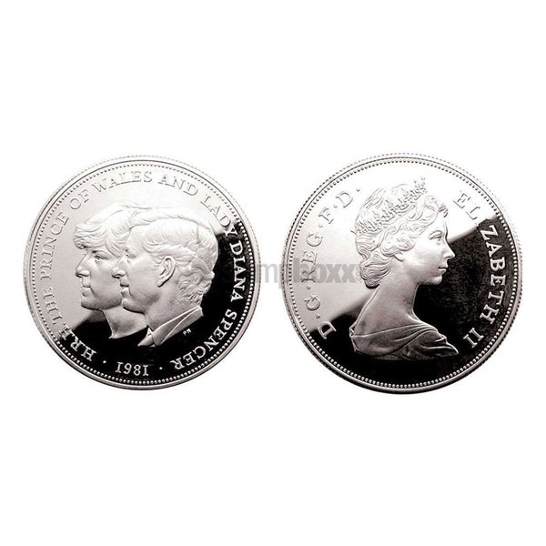 UNITED KINGDOM 25 PENCE 1981 ROYAL WEDDING SILVER PROOF CROWN COIN