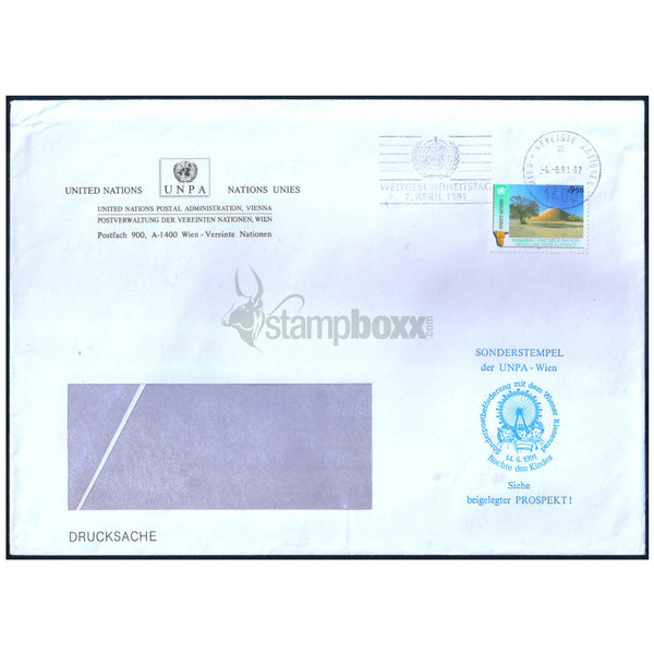 UNITED NATIONS 1991 COMMERCIALLY USED COVER