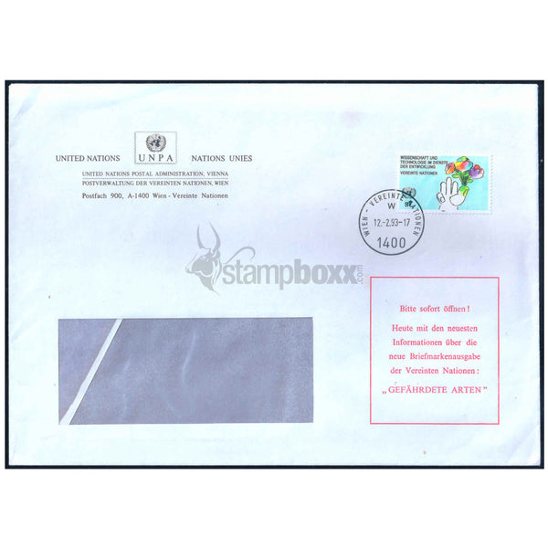 UNITED NATIONS 1993 COMMERCIALLY USED COVER