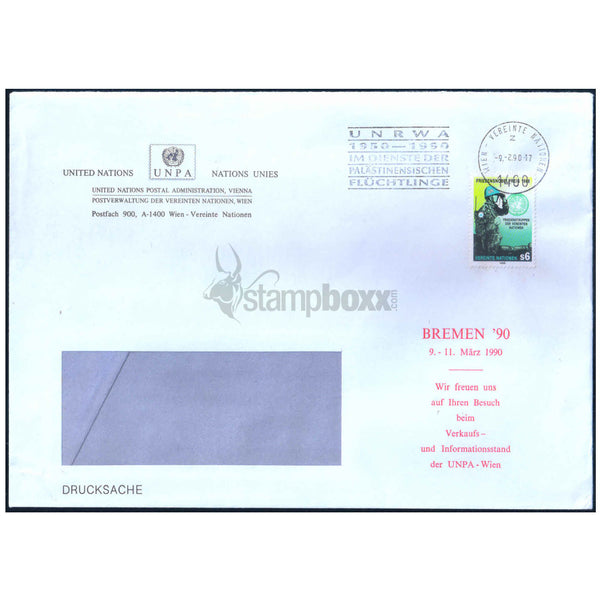 UNITED NATIONS 1990 COMMERCIALLY USED COVER