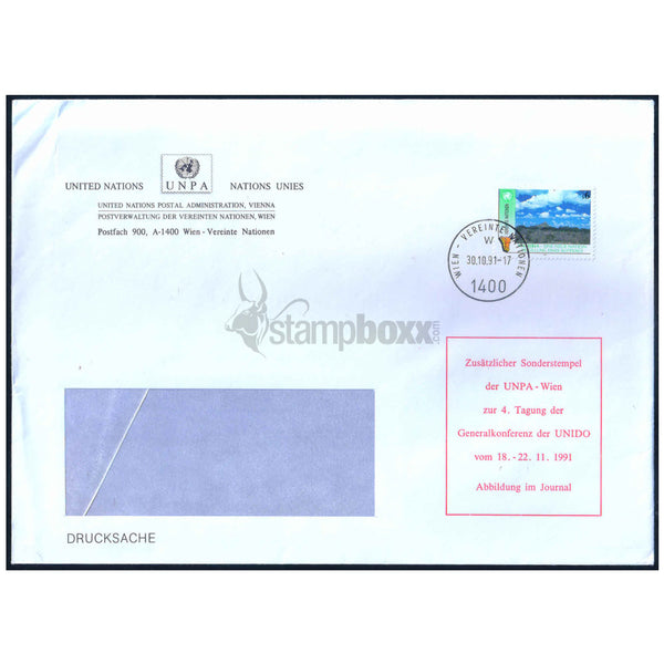 UNITED NATIONS 1991 COMMERCIALLY USED COVER
