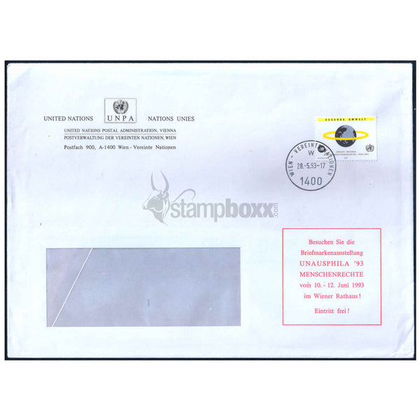 UNITED NATIONS 1993 COMMERCIALLY USED COVER