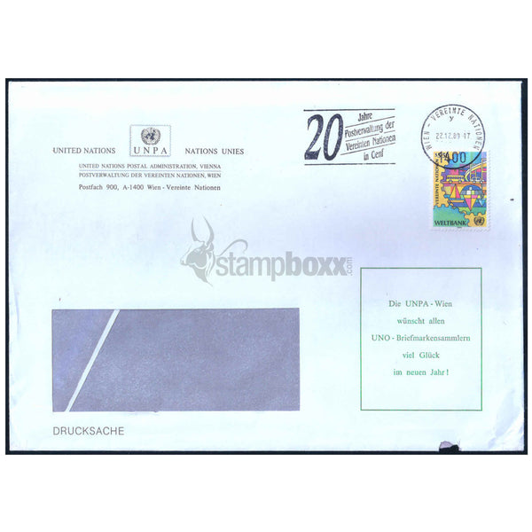 UNITED NATIONS 1989 COMMERCIALLY USED COVER