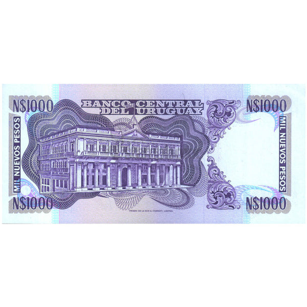 URUGUAY 1000 NUEVOS PESOS 1991 P-64A UNC