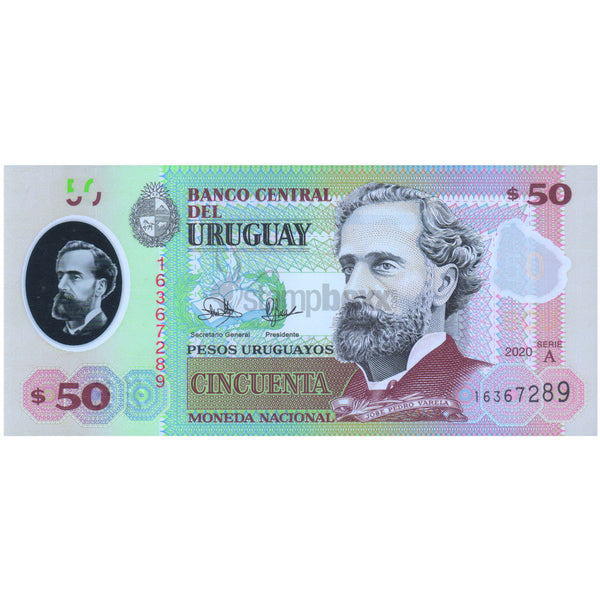 URUGUAY 50 PESOS 2020 P-102 UNC POLYMER
