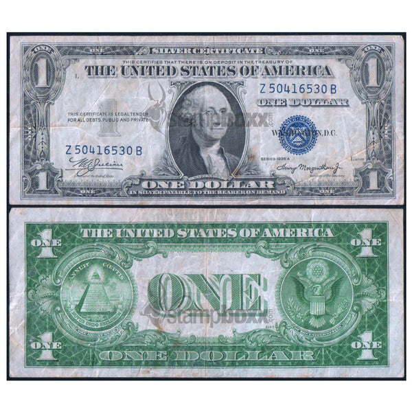 AMERICA 1 DOLLAR SILVER CERTIFICATE 1935 P-416a USED GRADE