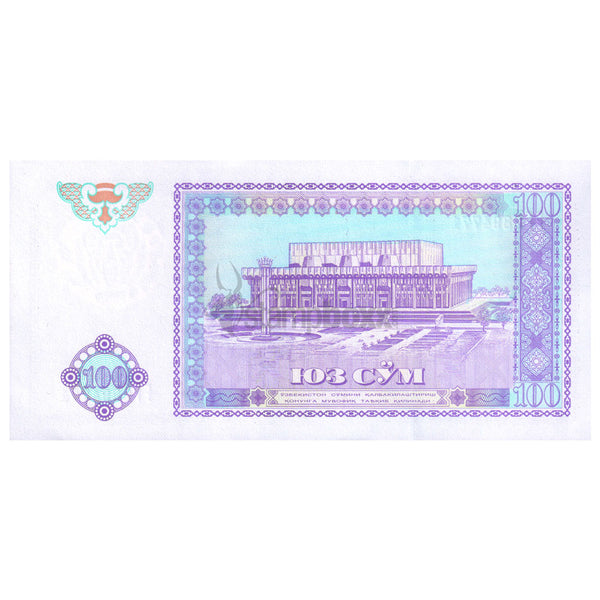 UZBEKISTAN 100 SOM 1994 P-79 UNC