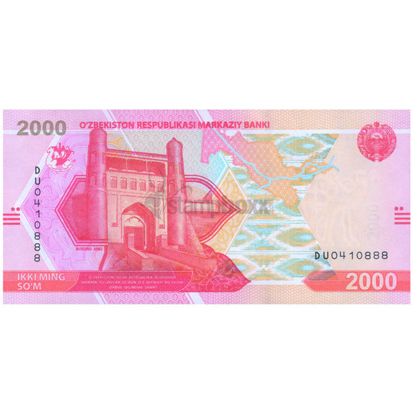 UZBEKISTAN 2000 SOM 2021 P-87 UNC