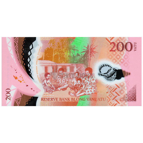 VANUATU 200 VATU 2014 P-12 UNC POLYMER