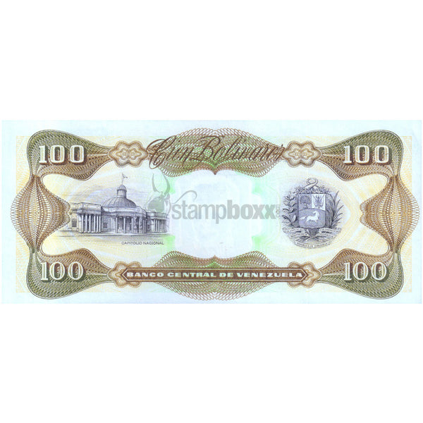 VENEZUELA 100 BOLIVARES 1987-1998 P-66 UNC