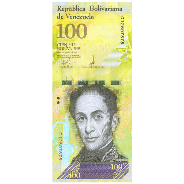 VENEZUELA 100000 BOLIVERS 2017 P-100b(3) UNC