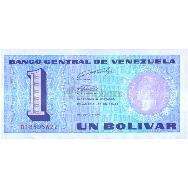 VENEZUELA 1 BOLIVAR 1989 P-68 UNC
