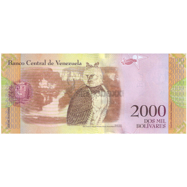 VENEZUELA 2000 BOLIVERS 2016 P-96b UNC