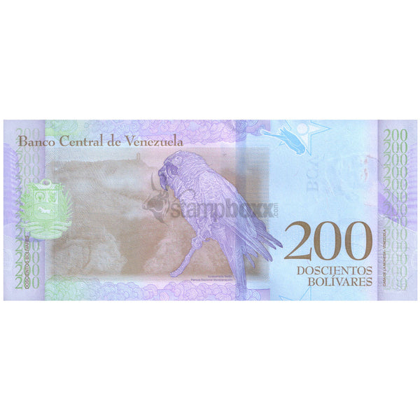 VENEZUELA 200 BOLIVERS 2018 P-107b UNC