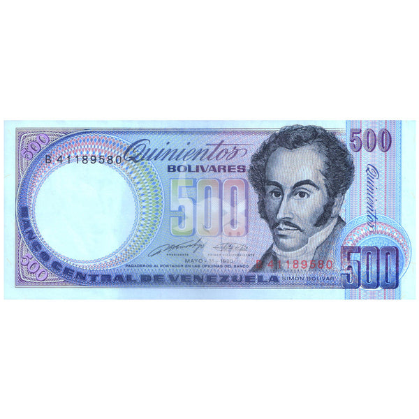 VENEZUELA 500 BOLIVARES 1990 P-67 UNC