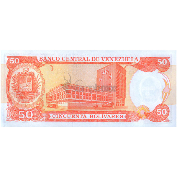 VENEZUELA 50 BOLIVARES 1992 P-65d UNC
