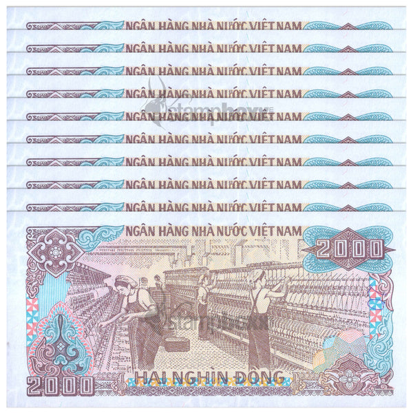 VIETNAM 2000 DONG 1988 P-107 UNC x10Pcs