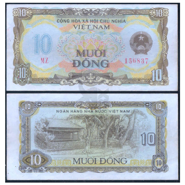 VIETNAM 10 DONG 1980 P-86 aUNC GRADE