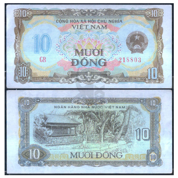 VIETNAM 10 DONG 1980 P-86 aUNC GRADE