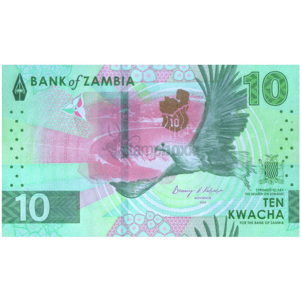 ZAMBIA 10 KWACHA 2024 P-62 UNC