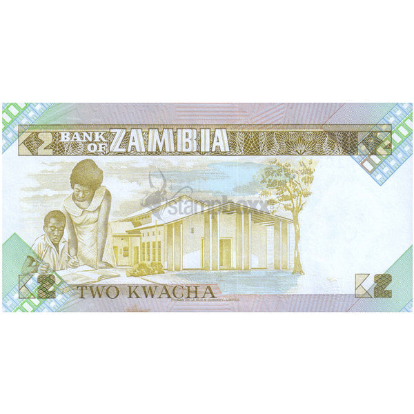 ZAMBIA 2 KWACHA 1980-88 P-24c UNC