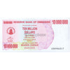 ZIMBABWE 10 000 000 (10 MILLION) DOLLARS 2008 P-55a UNC